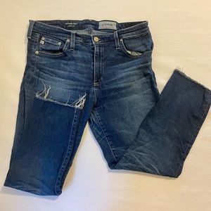 AG Prima Crop Cigarette Denim Jeans, 31 R